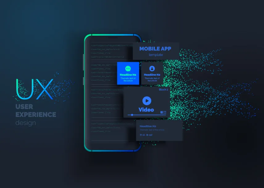 スマートフォンのUXデザインを表したイメージ